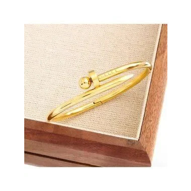 Gold Plated Stainless Steel Nail Bracelet